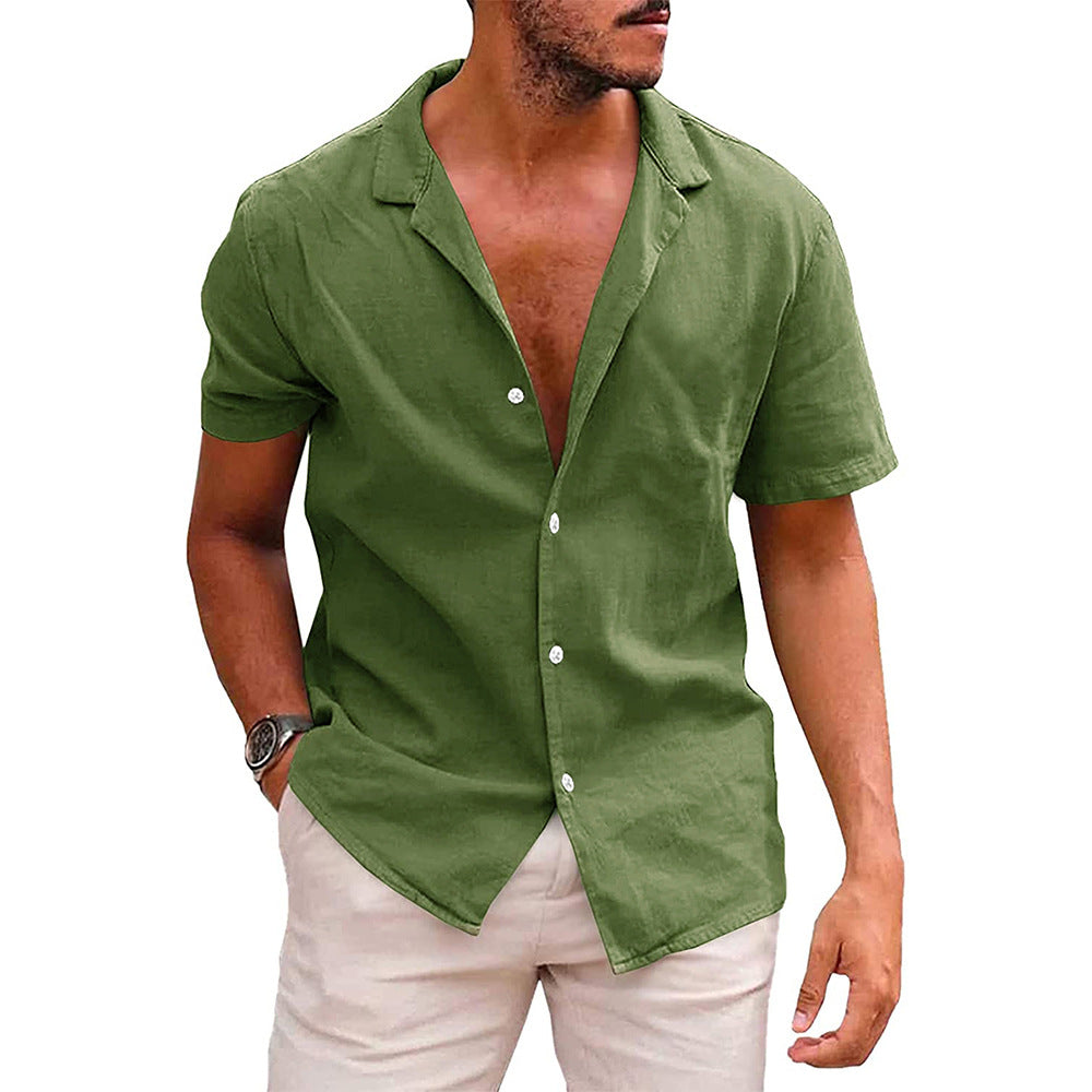 LEINENHEMD - SHORT, LOOSE, COLOR - SILKVALE