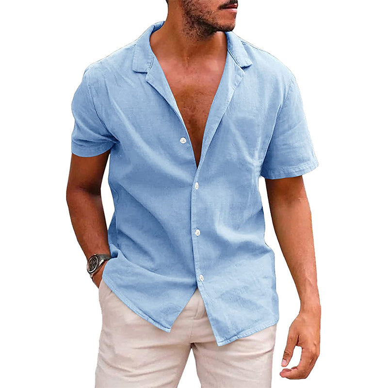 LEINENHEMD - SHORT, LOOSE, COLOR - SILKVALE