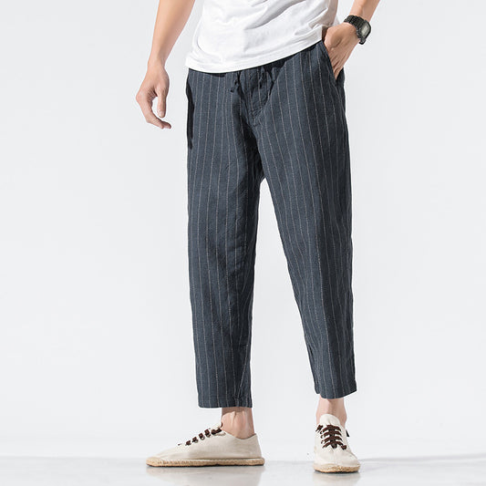 LEINENHOSE - CROPPED, STRIPES, SAILOR - SILKVALE